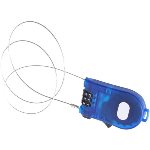 1m kabel låse Retractable kombination kabel lås Retractable kabel kode lås for cykel bagage blå 1stk