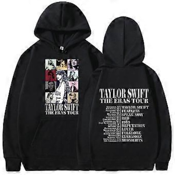 Taylor Swift The Best Tour Fans Par Hoodies Langærmet Trykt Hættetrøje Efterårssweatshirt (L Sort)