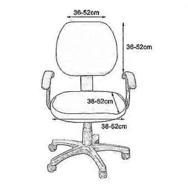 Computer Kontorstol Universal Vaskbar Drejelig Stol Betræk - JA( Style 23)