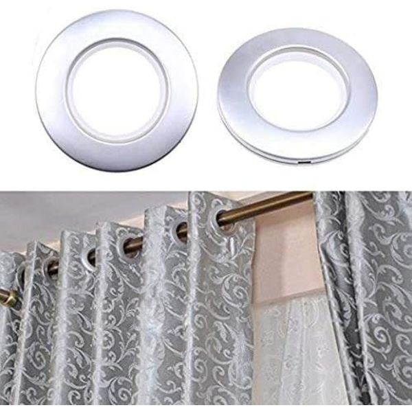 32 stk. gardinringe, Home Sewing Depot hurtigsættende plast, indvendig diameter 1-9/16\"(40mm) gardinøjeringe nanoskala lav støj romersk ring (sølv)