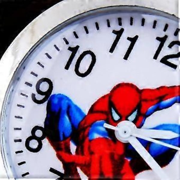 Barn Pojkar Spiderman Quartz Klocka Tecknad Konstläder Armbandsur Gåva (Svart)