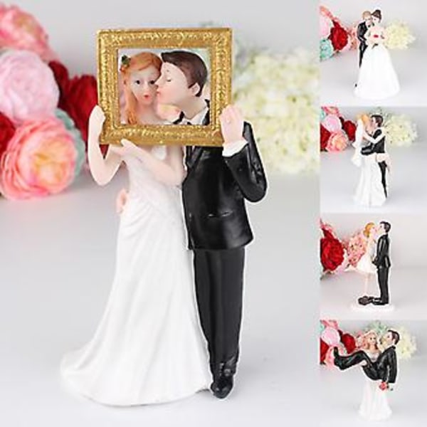 12 Stilar Mode Syntetisk Harts Brud & Brudgum Figur Bröllopstårta Topper Hantverk (G)