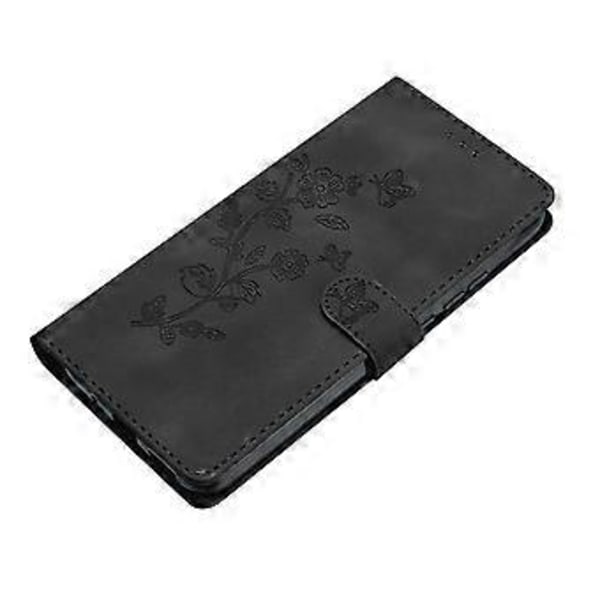 Til Xiaomi 14T Pro Etui Læder Præget Blomster Telefon Cover Wallet med Håndledsrem (Style F)