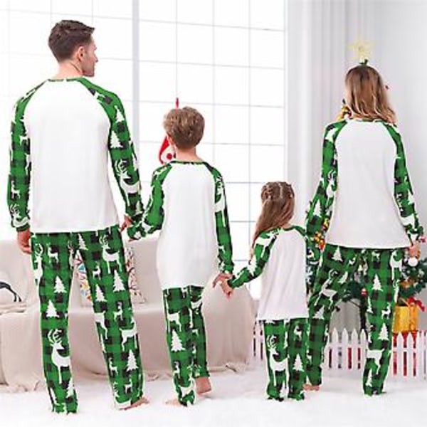 Julklapp Familjematchande Pyjamas Pappa Mamma Dotter Son Semester Nattkläder Sovkläder Pjs Set Pyjamas (2XL Pappa)