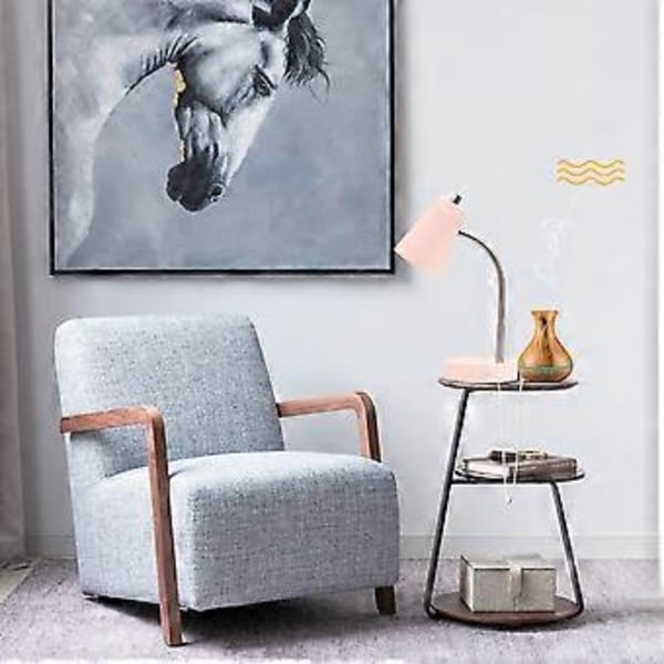 O'Bright Astrum LED Skrivebordslampe med Doble USB-Ladeportar, 100% Metalllampe, Svingarmar, Tilpassa Omgjevingslys for Nattbordsleselampe