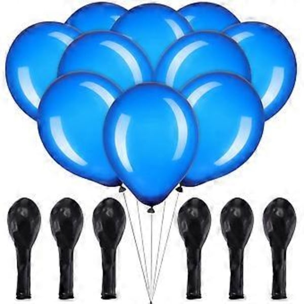 Amosfun 100 st 10 tum Premium Stora Latexballonger Tjocka Ballonger För Hembankett Rum Layout (Mörkblå)