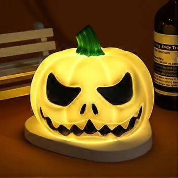 Halloween LED Valoisa Söpö Yövalo Lasten Kurpitsalamppu Aavelamppu Pääkallolamppu, Tarjous (A)