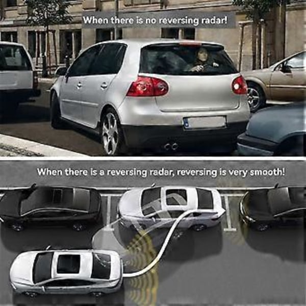 8 Parkeringssensor Parktronic Bil Backradar Elektronik Bakre Automatisk Detektor Backhjälp