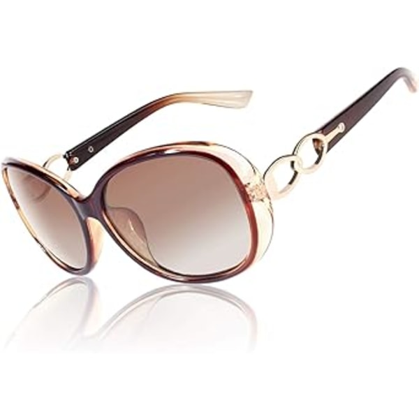 1 stk Retro Polariseret Dame Solbriller Store Stel Designer Oversi