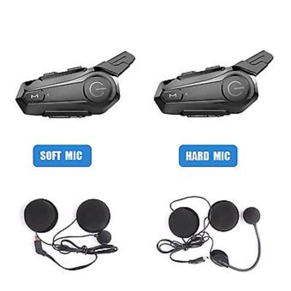 2 st Bluetooth Intercom Motorcykel Halvhjälm Bluetooth Headset För 2 Förare Intercomunicador Trådlöst Headset