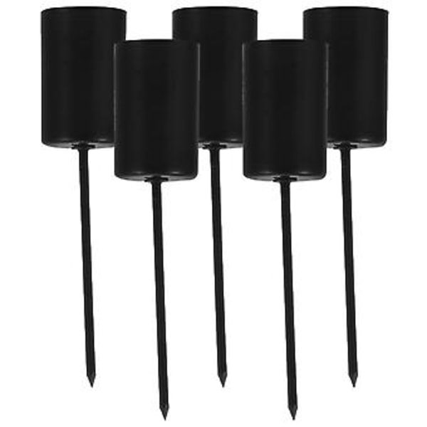 5-pack Julgransspetsar Ljusstake Festival Ljusstake Jul Ljuskopp Insats Svart