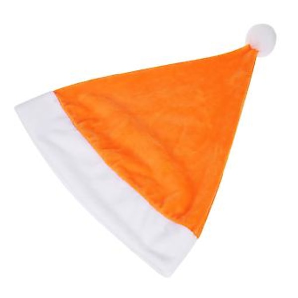 1 st Orange Santahatt Julhatt Sjungande Dekoration för Barn Vuxen Julfestival Dekoration Presentpåse