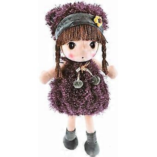 Kawaii 17 tum Stor Plysch Flicka Leksak Dock. Bra Present till Barn Babyälskare. (Lila)