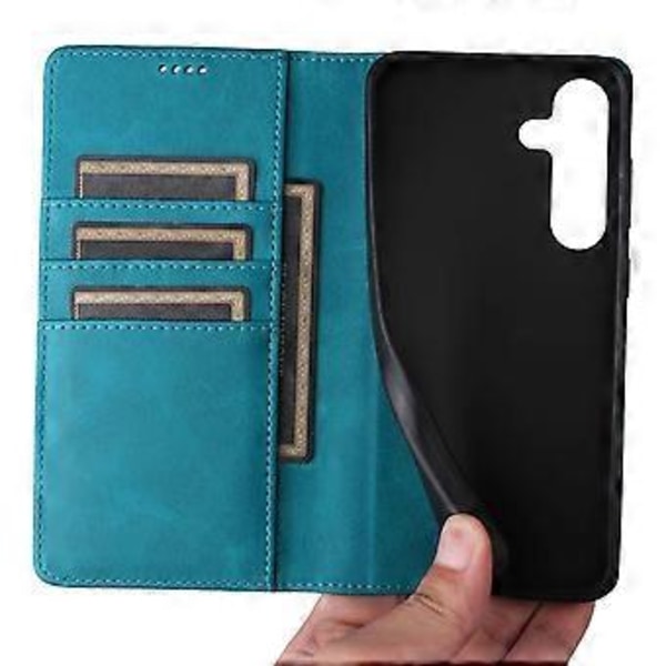 För Samsung Galaxy A16 5G/A16 4G Fodral RFID-blockerande PU Läder Plånboksfodral (Stil D)