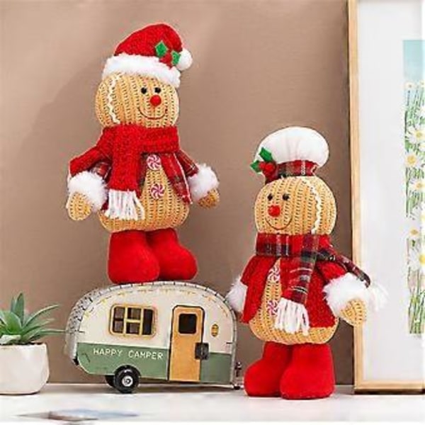 Cartoon Creative Pepparkaksgubbe Stickad Docka Jul Hem Dekoration