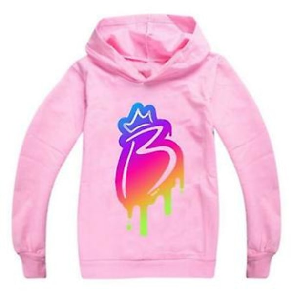 Teens Kids Boys Girls Brianna's Merch Printing Hoodie Casual Long Sleeve Hooded Sweatshirt Pullover Jumper Tops(11-12 Years Pink)