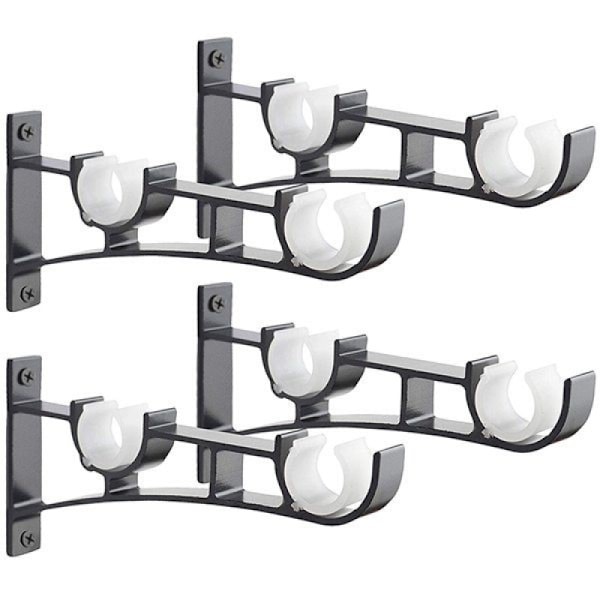 Heavy Duty Metal Curtain Rods, Curtain Rod Brackets, Double Curta