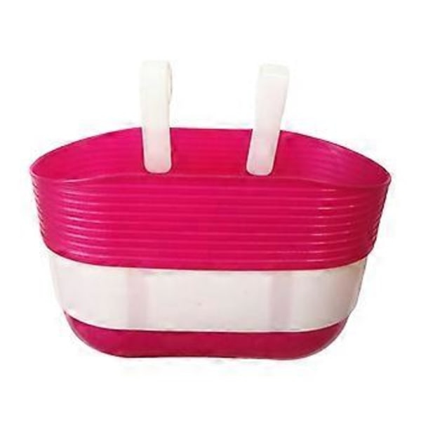 Sykkelkurv for barn, avtakbar og bærbar kurv for småting, frontmontert styrekurv for sykling, camping og shopping (Rose Red)