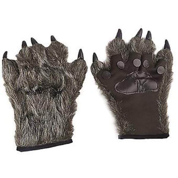 Werewolf-asu Wolf Claws -hanskat Halloween- ja Cosplay-asuun, Juhliin, Ruskea