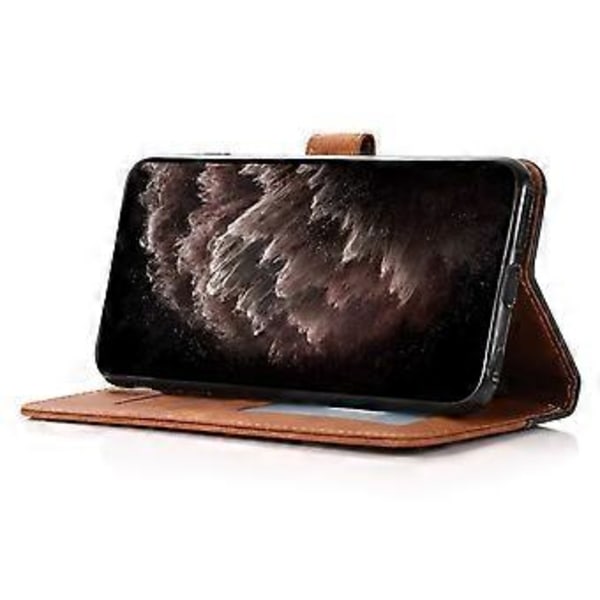 För Samsung Galaxy S25 Ultra Skal Färgskarvning Plånboksställ Läder Telefonfodral med Handledsrem (Stil C)