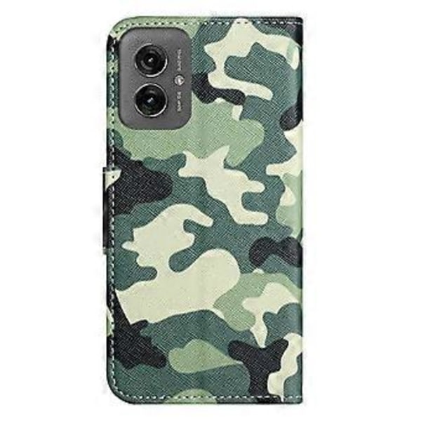 Skal för Motorola Moto G55 5G Fodral Korsstruktur Läder Telefonskal Mönstertryck (Stil D)