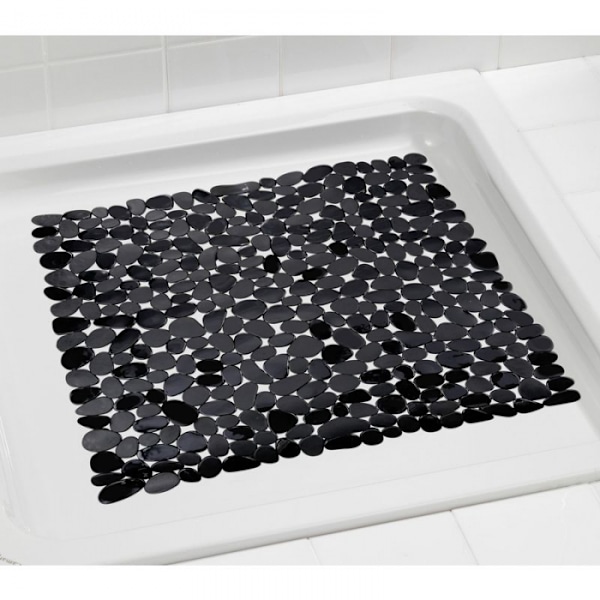 Pebble badeværelse skridsikker måtte 54x54cm, sten badeværelse måtte