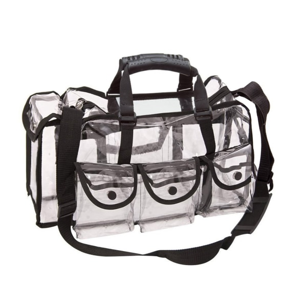 Transparent Makeup Bag for Travel with 6 Large Outside Pockets Co