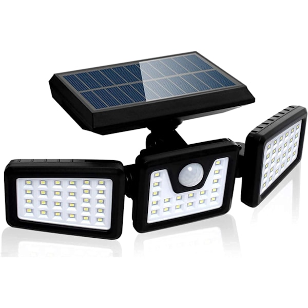 Solcelled Sikkerhetslys med Bevegelsessensor, Kraftig Utendørs Vegglampe