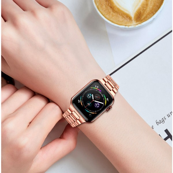 Rosegull, 38/40/41mm, egnet for Apple Watch høykvalitets meta