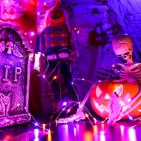 Dekorative Halloween LED-lyskæde, 12 stk. 2M 20 LED Micro
