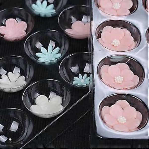 4 STK Sukkerblomst Tørrekop Form Klar Fondant Formbakke Plastikkage Dekoration DIY Bageværktøj til Sukkerhåndværk Gum Paste Chokolade