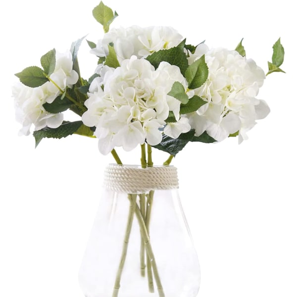 Kunstige Hvide Hortensia Blomster 3PC Silke Hydrangea Blomster Art