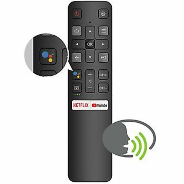 Rc802v Fnr1 Fjärrkontroll För Tcl Smart Voice Tv Netflix 40s6500fs
