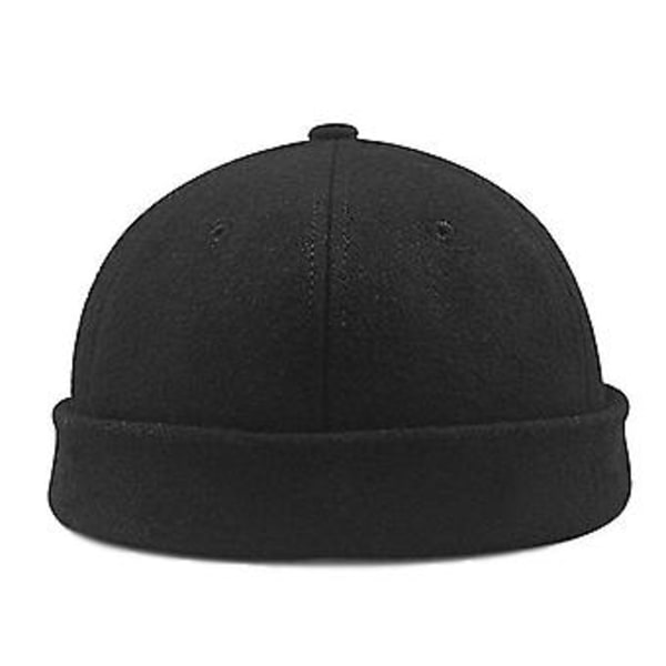 Vinter Stor Størrelse Beret Caps Pappa Stor Størrelse Filt Skull Cap Menn Og Kvinner Hip Hop Pluss Størrelse Ull Beanie Hatter 56-60cm 60-68cm (Marineblå)