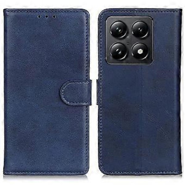 Til Xiaomi 14T Pro Stand Wallet Case Ko Læder Tekstur Læder Telefon Cover (Style B)