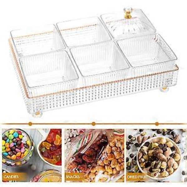 1 set Snacksbrickor med lock Godisbricka KTV Frukter Dessertbrickor med bricka