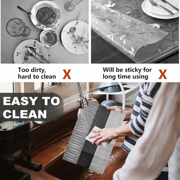 Sæt med 6 grå PVC-plac