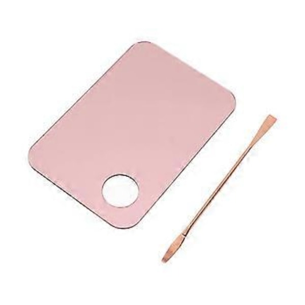 Roséguld Foundation Blandningsbricka Spatelset Foundationhållare Platt Smink Nagelkonst Palett