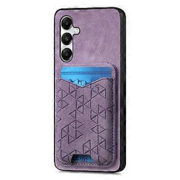 Til Samsung Galaxy A05s 4G Etui med Præget Mønster, Kortholder, Støttefod, Læder Bagside (Style B)
