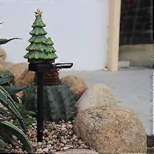 Solcelle Hagelys Juletre Stake Lys LED Plen Belysning for Julehagedekorasjon