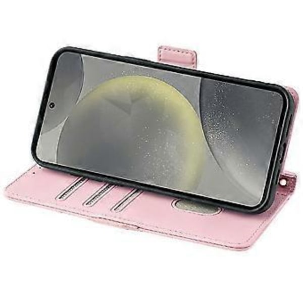 Læder Wallet Case med RFID-blokering, stativ og håndrem til Samsung Galaxy S25+ (Style E)