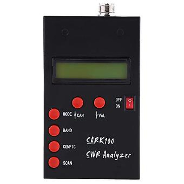 SARK100 Antenne Analysator Meter 1-60MHz Kortbølge SWR Antenne Analysator med 1,0 til 9,99 SWR Brugbar M