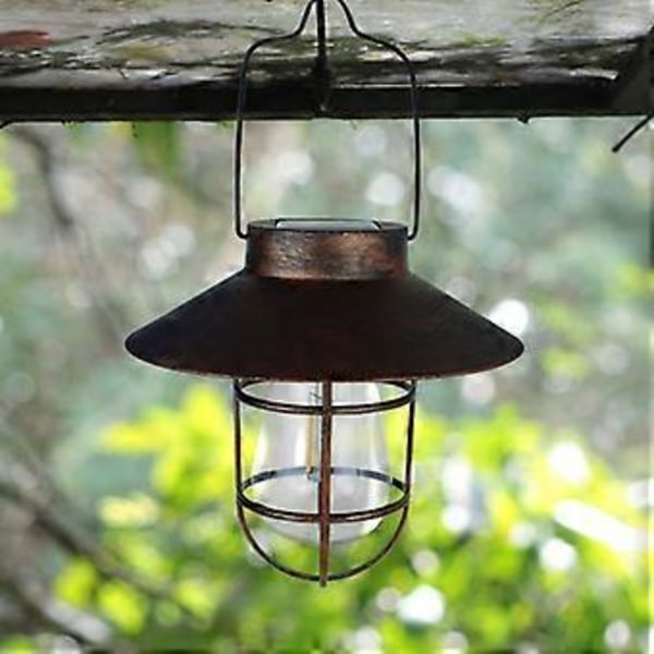 Solar utendørs hagelampe tungstenlampe dekorativ atmosfære lampe B & B retro vegglampe retro lykt