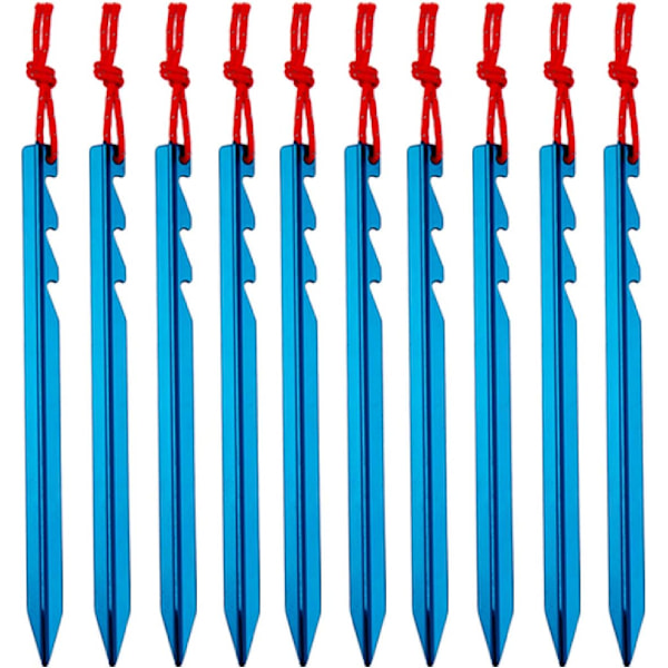 Tältpinnar 18cm Aluminiumlegering Pegs Lätt Fixering Stake 10