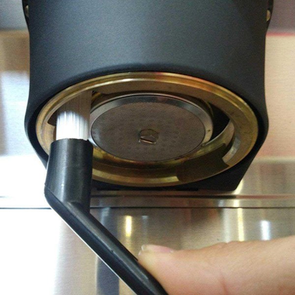 Kulmainen nailonkahvin espressokoneen puhdistusharja kahviryhmäpää