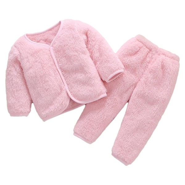 Baby Clothes Baby Autumn Clothes Coral Fleece Two-piece Warm Pajamas ,style1
