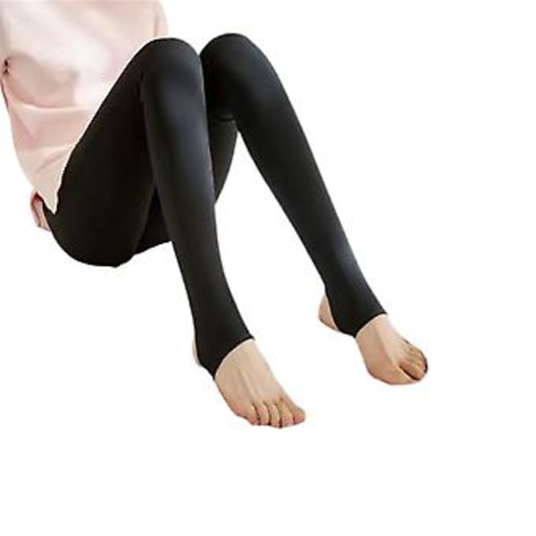 Varma, Tjocka, Plyschiga Leggings med Hög Midja, Elastiska, Slanka, Genomskinliga, Dam ( )