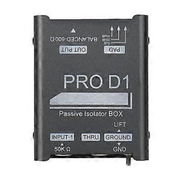 Uusi PRO D1 Audio Isolator, Audio Current Eliminator, XLR 6.5 Isolator, Mikserimikrofonin Yhteinen Maadoitus