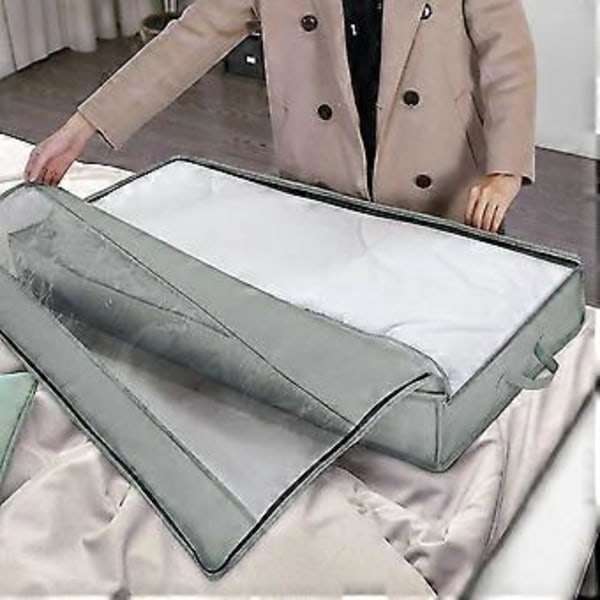 SZTXJ 2-pack Förvaringsväska för Under Sängen (Svart)