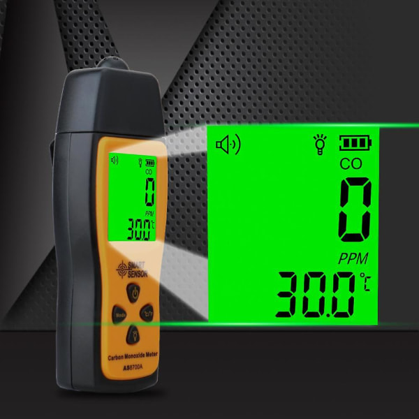 Handheld Carbon Monoxide Meter Portable Gas Leak Detector Gas Tester 1000pm